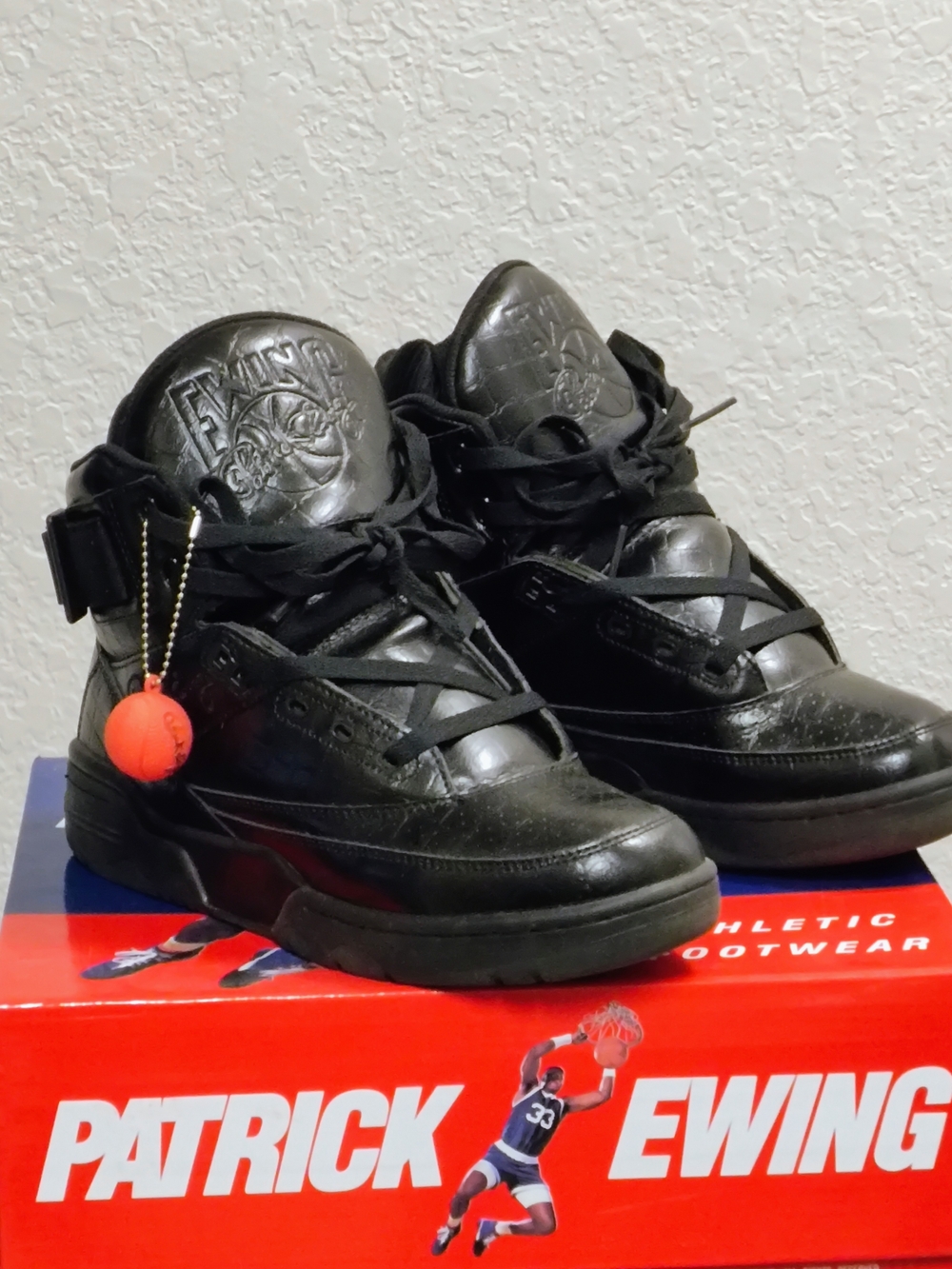 Ewing Athletics Men's Black High-Top Basketball Sneakers